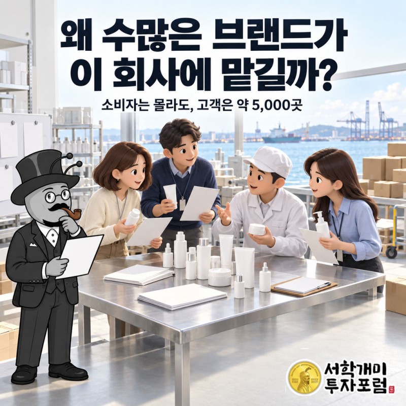 브랜드 회사가 콘셉트를 맡기면 코스맥스가 처방·생산·수출 서류까지 처리하는 구조