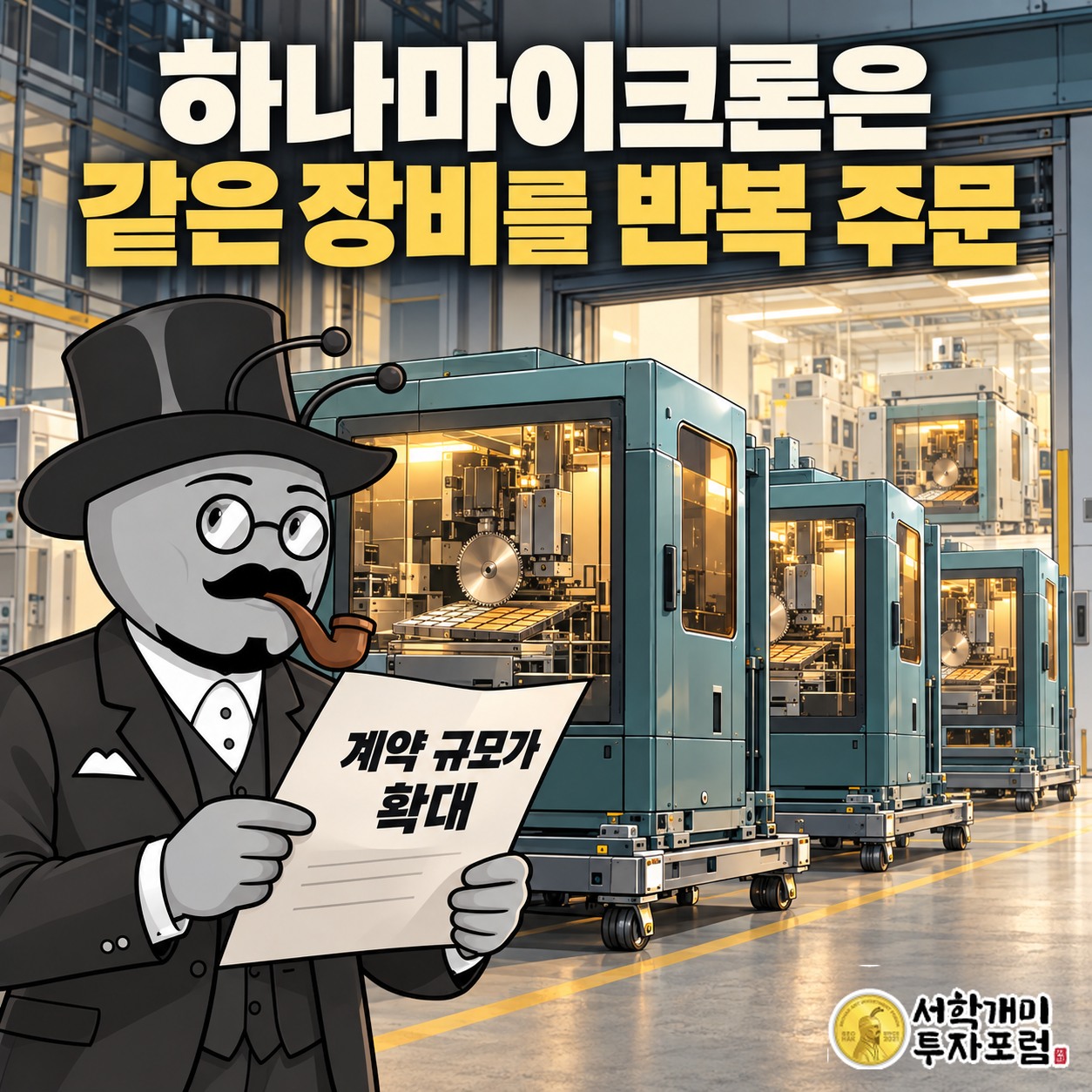기존 고객 하나마이크론이 제너셈의 쏘우 싱귤레이션 장비를 반복 주문하며 계약 규모를 넓힌 내용