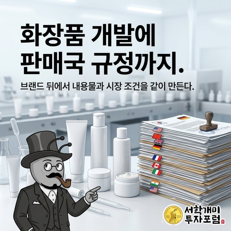 코스메카코리아가 화장품 개발에 판매국 규정 검토를 연결하는 OGM 사업 장면