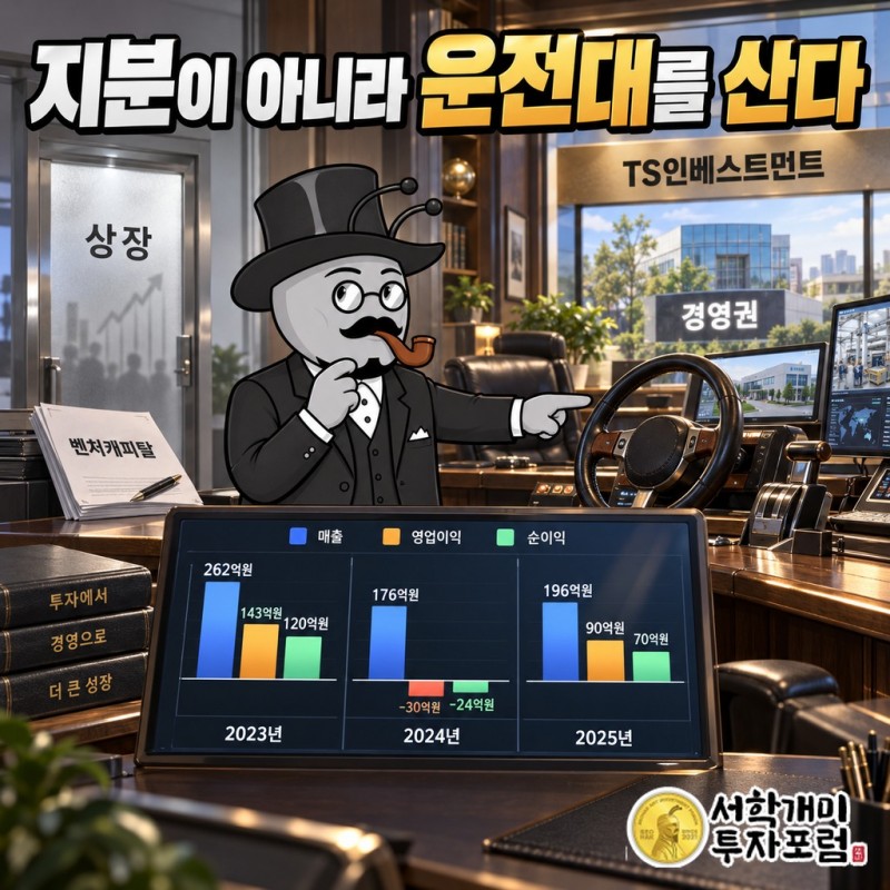 지분을 사서 상장을 기다리는 일반 벤처캐피탈과 경영권을 사서 직접 경영하는 TS인베스트먼트의 차이