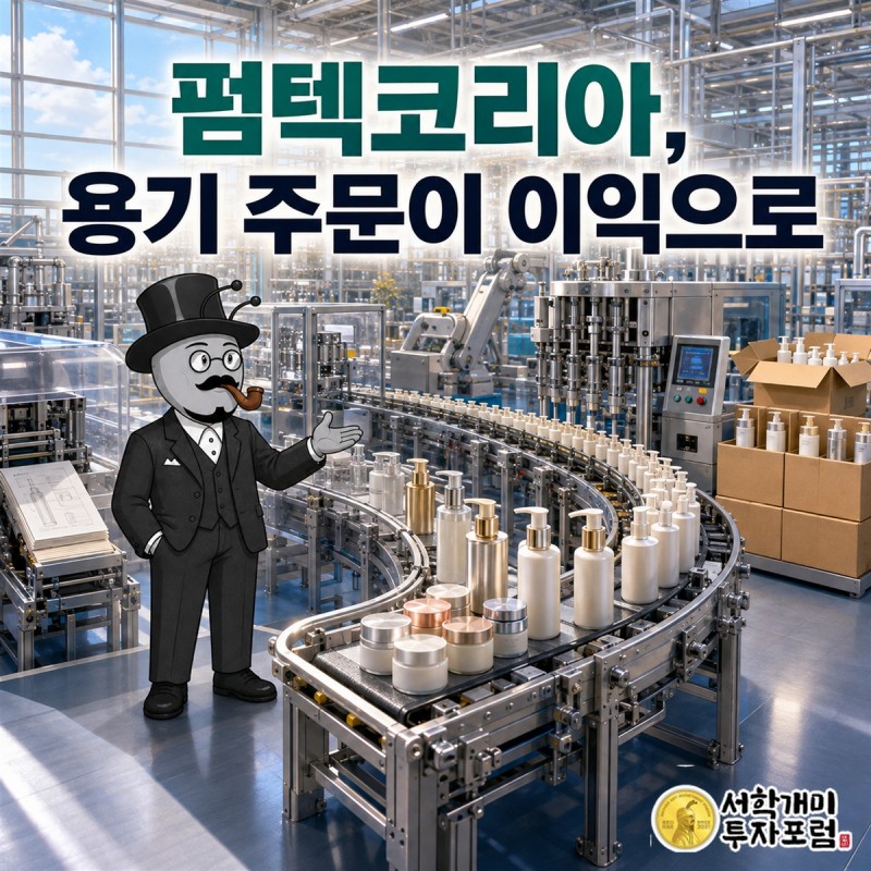 화장품 펌프와 용기가 주문에서 납품으로 이어지고 이익이 커지는 펌텍코리아 커버 장면