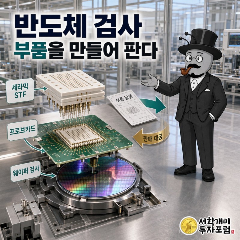 반도체 검사에 필요한 부품을 공급하고 매출을 얻는 샘씨엔에스의 사업 구조