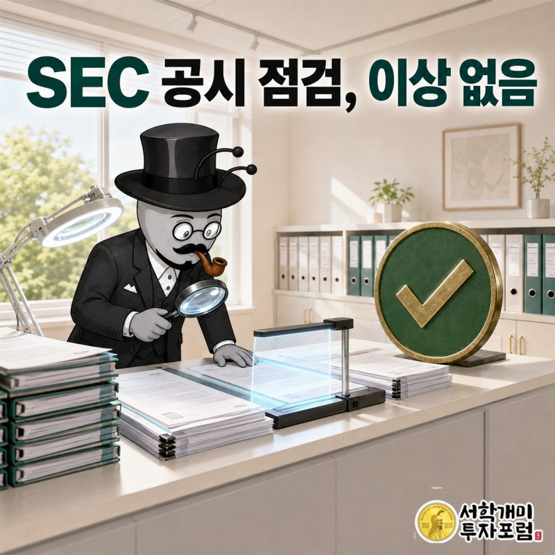 쿠쿠홈시스 SEC 공시에서 별도 위험 표시가 없음을 확인하는 점검 화면