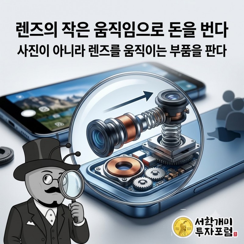 액트로의 카메라 구동 부품과 사진 촬영 순간을 연결한 표지