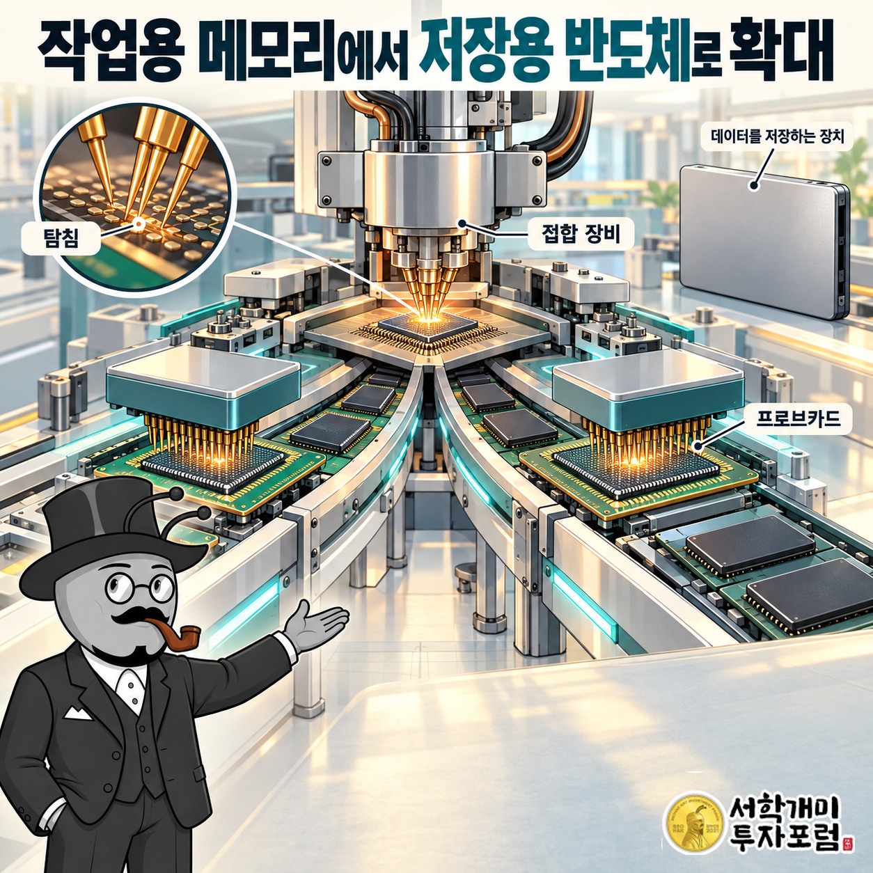DRAM용 검사 부품에서 NAND 기반 SSD 관련 검사 부품으로 넓어지는 접합 장비 수요