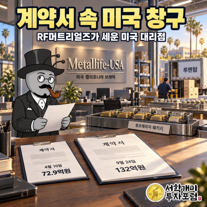 미국 캘리포니아 브레아의 Metallife-USA를 거쳐 맺은 72.9억원, 132억원 펌프레이저 패키지 공급계약