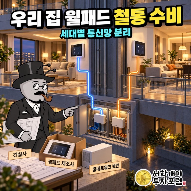 아파트 세대마다 월패드 통신망을 따로 떼어 놓는 홈네트워크 보안 장비