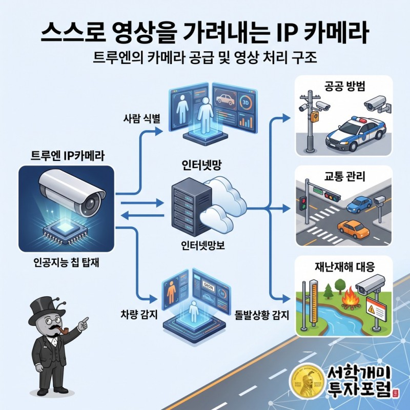 트루엔 제품이 공공 납품 협력사와 해외 제조사를 거쳐 공급되고 이글루는 소비자에게 직접 판매되는 구조