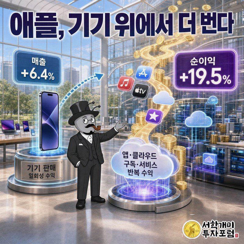 애플의 하드웨어 매출과 서비스 매출이 갈라지는 구조 커버