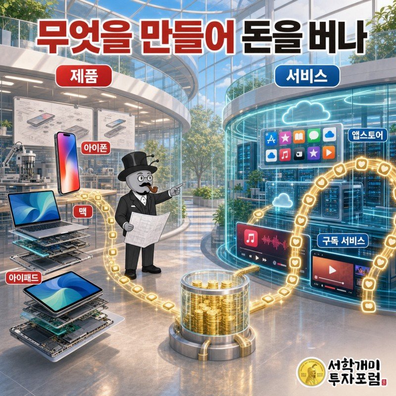 아이폰 판매와 앱스토어·구독 서비스로 나뉘는 수익 구조