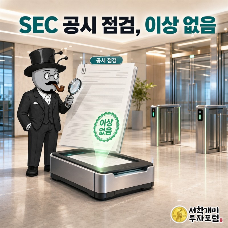 SEC 공시에서 매출과 이익의 방향, 연구개발비 증가, 가격 신호와 맞서는 위험 항목의 유무를 차분히 대조해 이상 징후가 없음을 확인하는 점검 장면