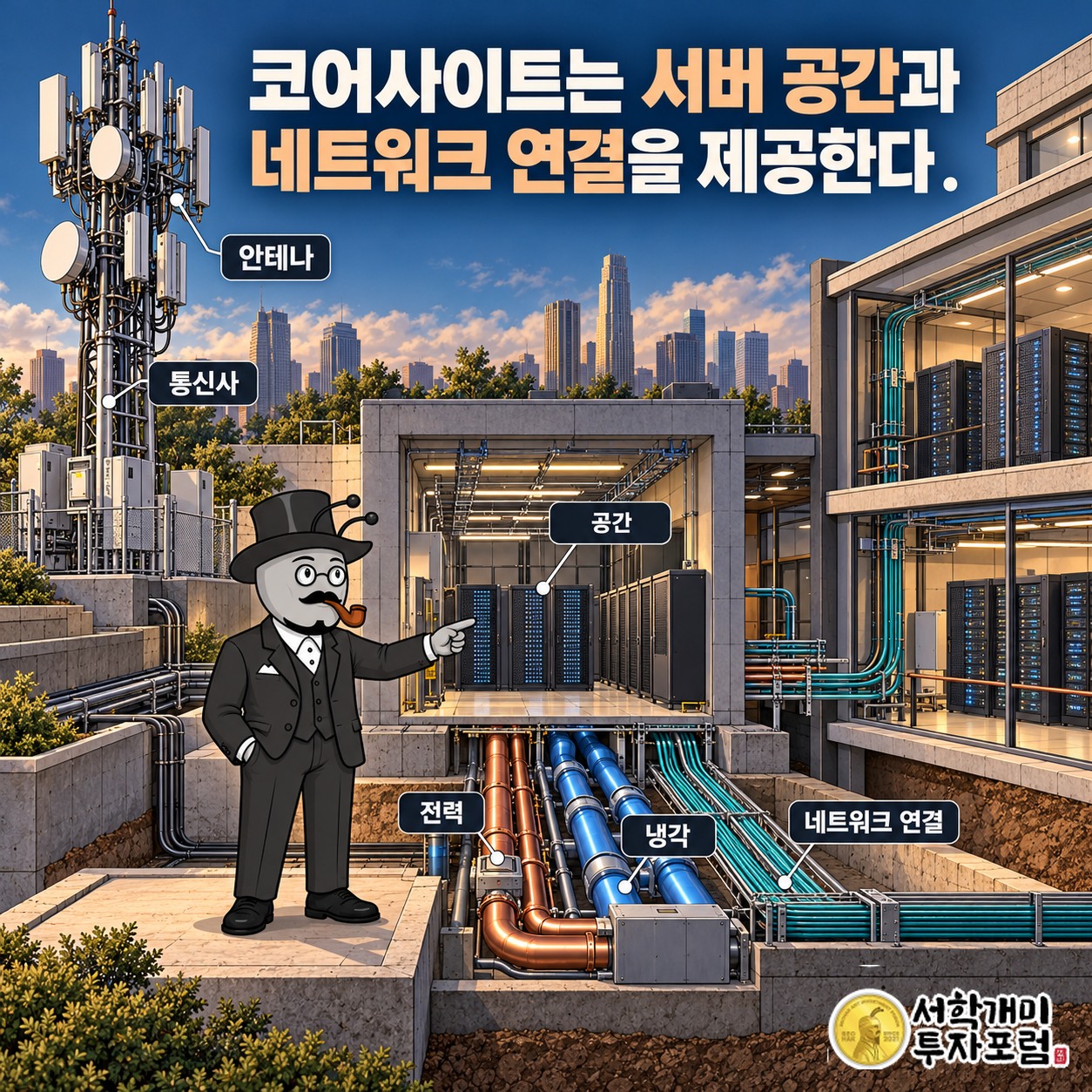 통신사는 안테나 공간을 빌리고 기업은 서버용 공간·전력·냉각·네트워크 연결을 이용하는 사업 구조