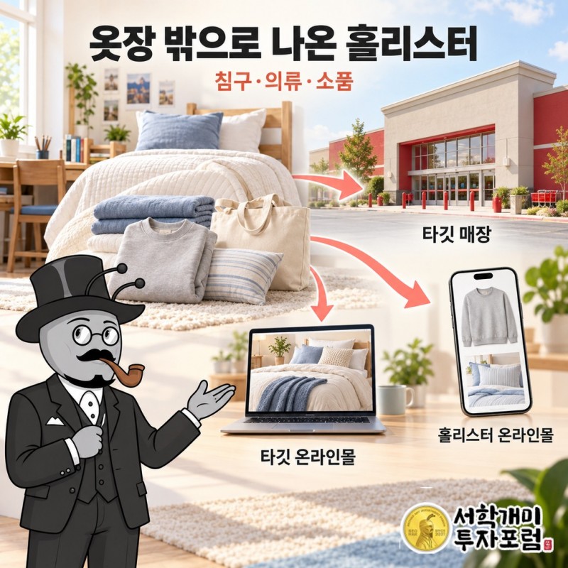 홀리스터의 침구와 의류·소품이 타깃 매장과 양사 온라인몰을 통해 고객을 만나는 판매 경로