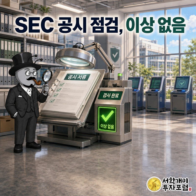 처브의 SEC 공시에서 별도 경고 신호가 없는지 점검하는 장면