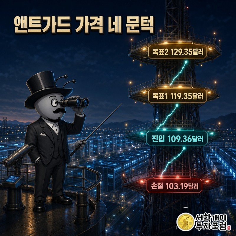 시스코의 진입가와 손절가, 두 목표가를 1센트 단위로 표시한 가격 축