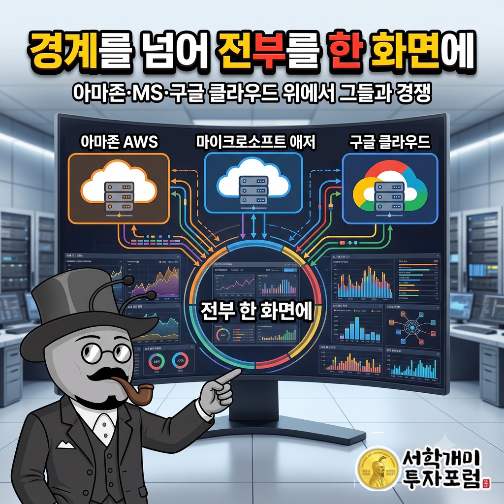 아마존 AWS·마이크로소프트 애저·구글 클라우드에서 돌아가는 서비스를 한 화면에 모아 보는 데이터도그 구조