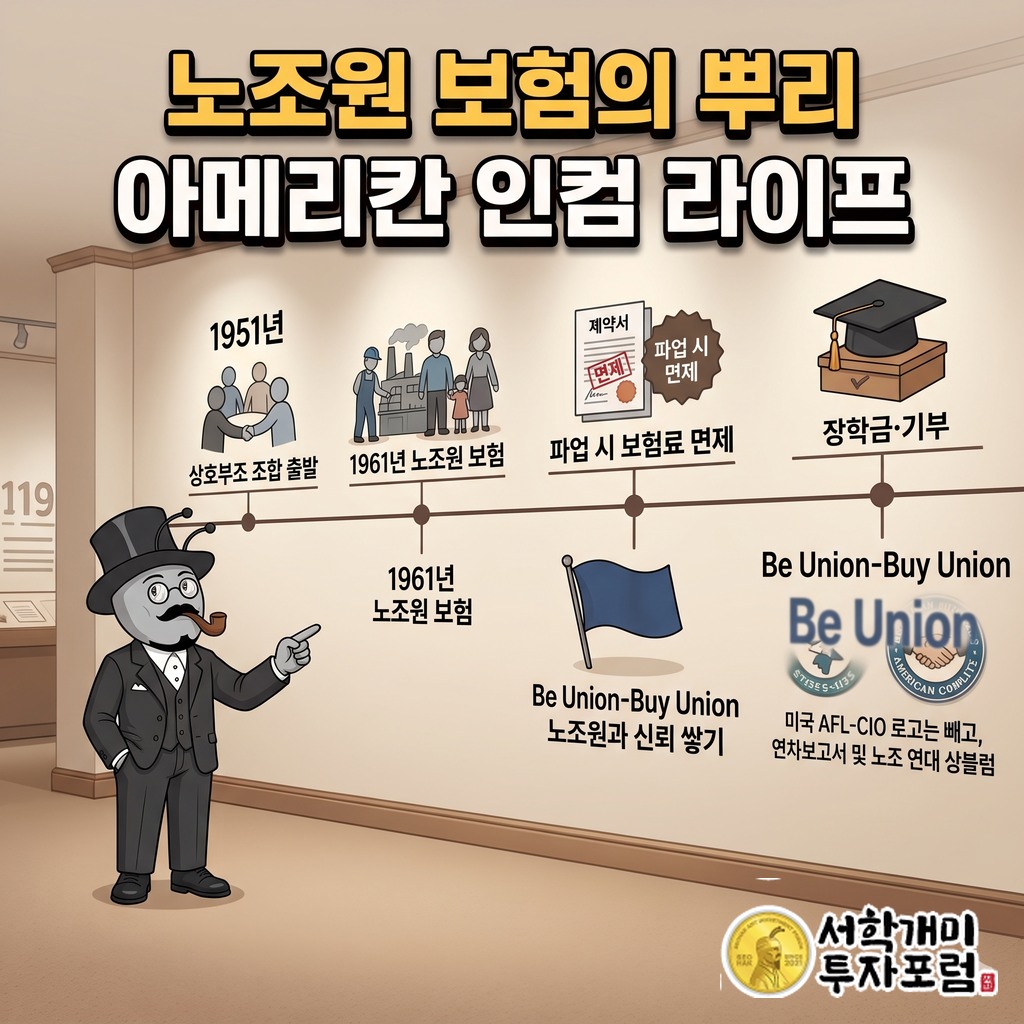 1951년 상호부조 조합에서 출발해 노조원 가정에 보험을 판 아메리칸 인컴 라이프의 역사