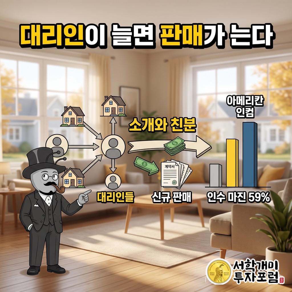 소개와 친분 영업으로 판매가 대리인 수를 따라 움직이는 글로브 라이프의 판매 구조