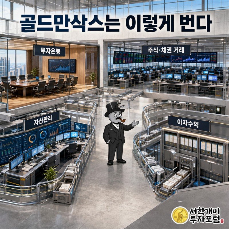 이자와 수수료를 통해 골드만삭스에 돈이 들어오는 사업 구조