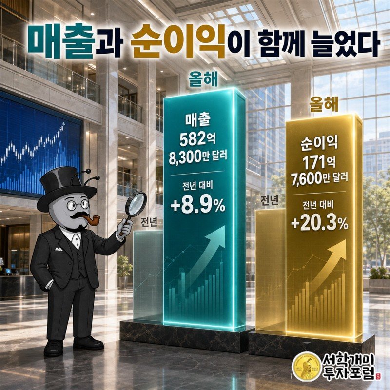 골드만삭스의 매출과 순이익, 순이자이익과 비이자수익을 나란히 보여 주는 실적 비교