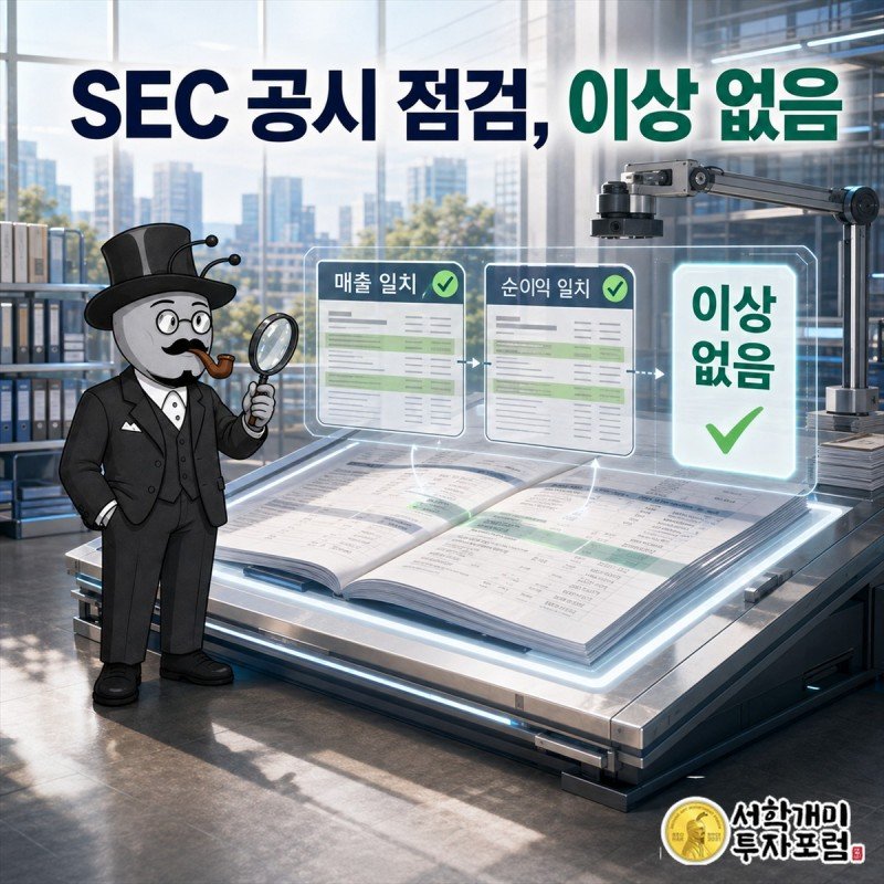 골드만삭스의 SEC 공시에서 즉시 걸러야 할 위험 항목이 없는지 점검하는 장면