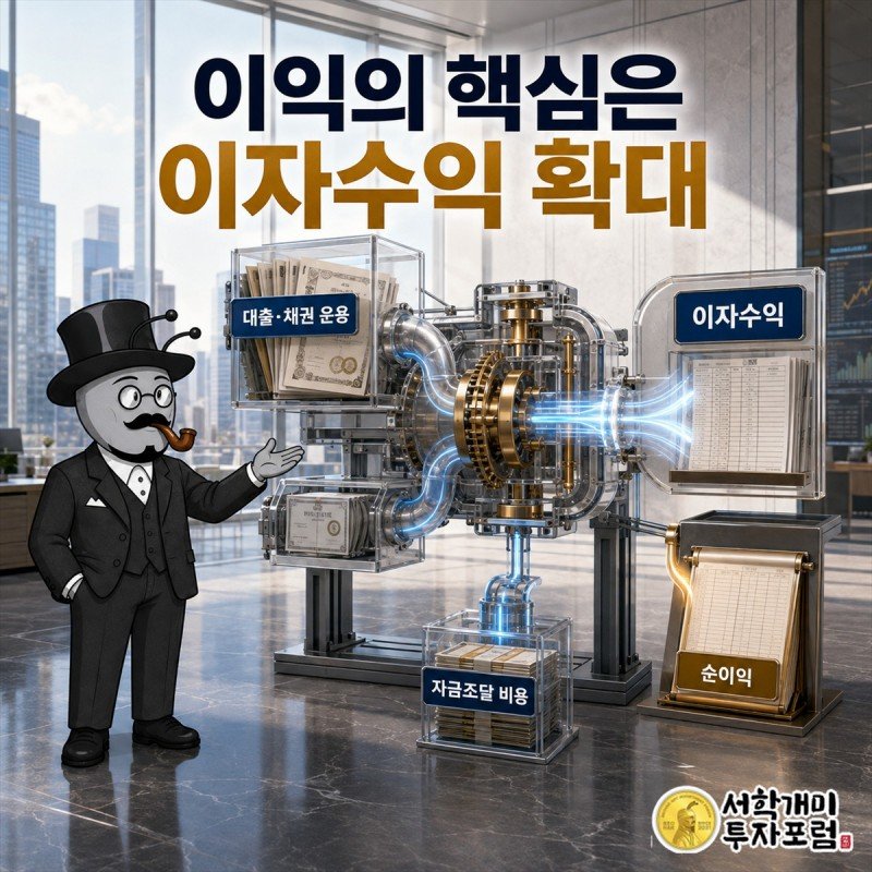 순이자이익과 비이자수익이 순이익으로 모이는 골드만삭스의 핵심 구조