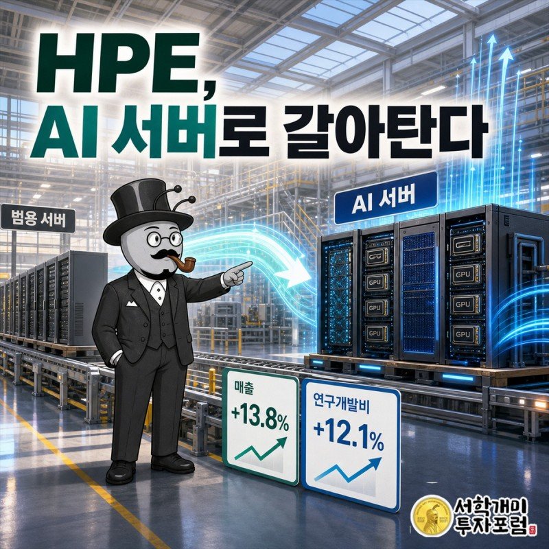 HPE가 범용 서버에서 AI 서버로 주력을 옮기는 전환 구조 커버