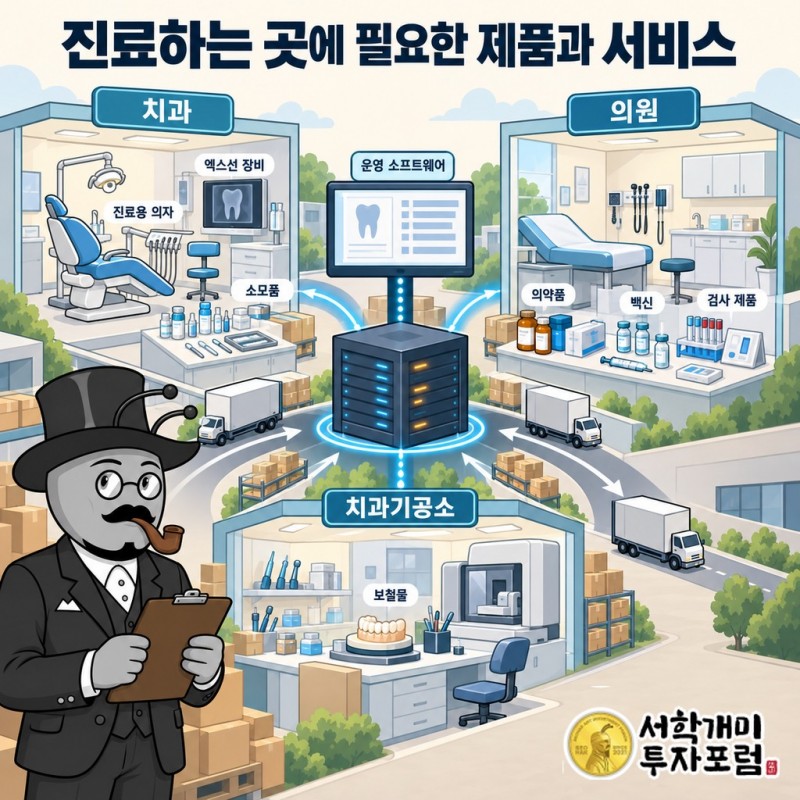 치과·의원·치과기공소에 소모품과 장비, 전문 제품, 운영 소프트웨어를 판매하는 헨리 셰인
