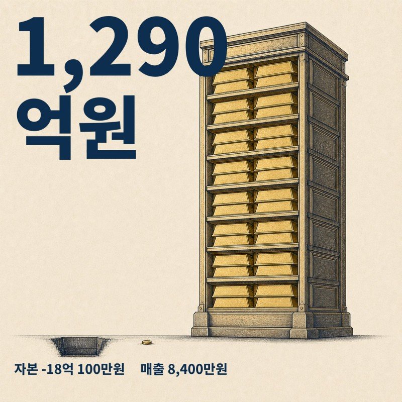 자본 마이너스 18억, 매출 8,400만원인 회사에 매겨진 1,290억원