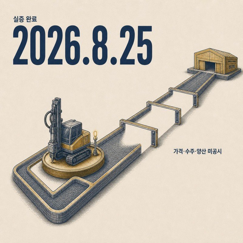 실증은 끝났지만 가격·수주·양산이 공시되지 않은 상태