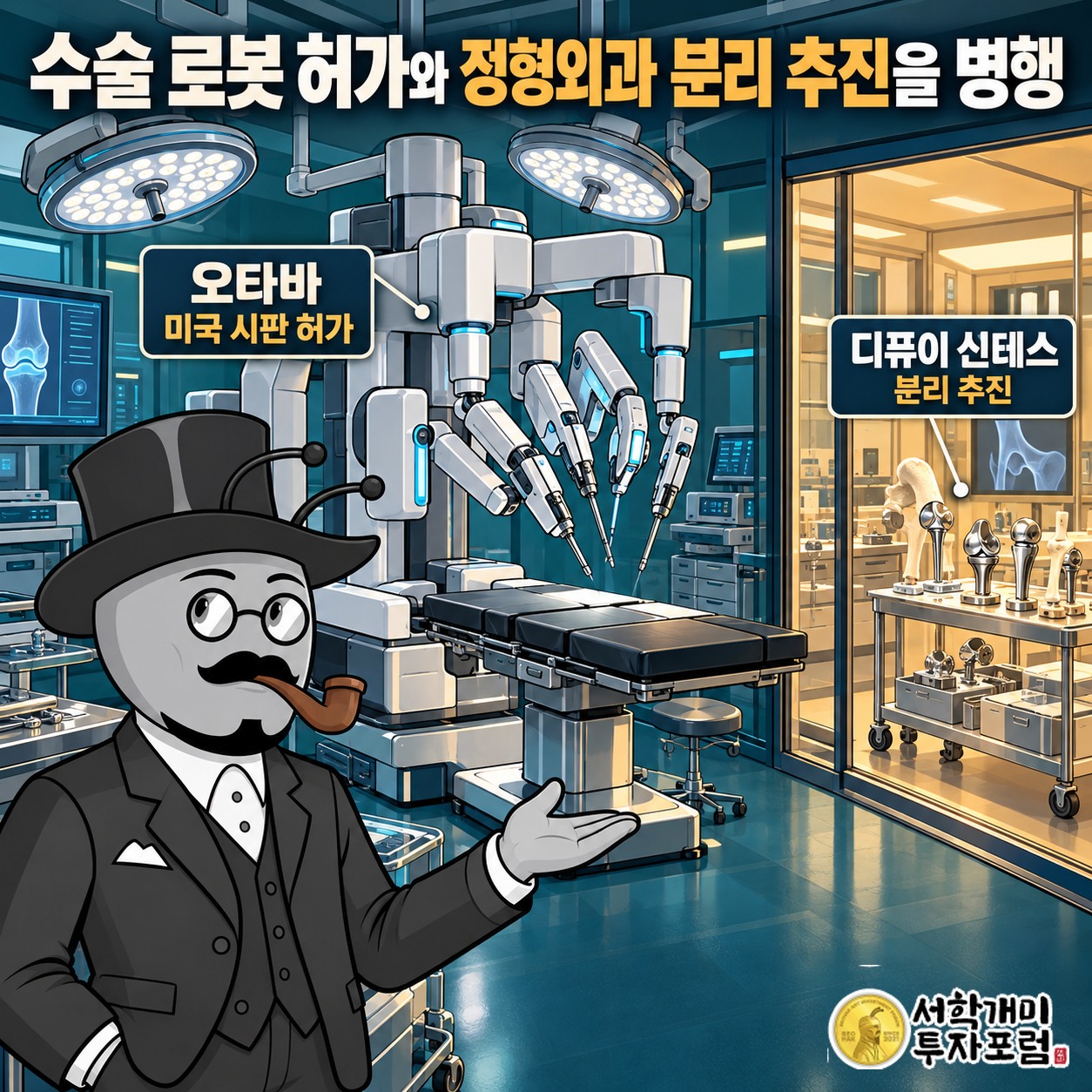 오타바 수술 로봇의 미국 시판 허가와 디퓨이 신테스 정형외과 사업 분리 추진