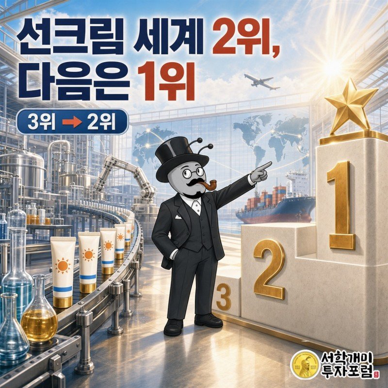 한국콜마 선케어 세계 2위 도약을 보여주는 커버