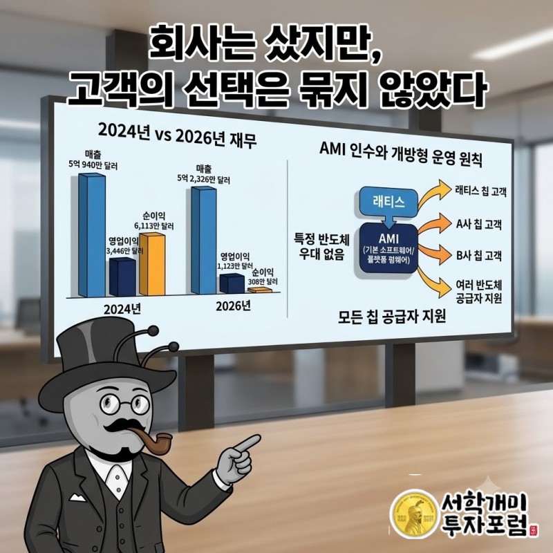 래티스가 AMI를 인수한 뒤에도 자사 칩을 우대하지 않고 여러 반도체 공급자를 지원하는 운영 원칙