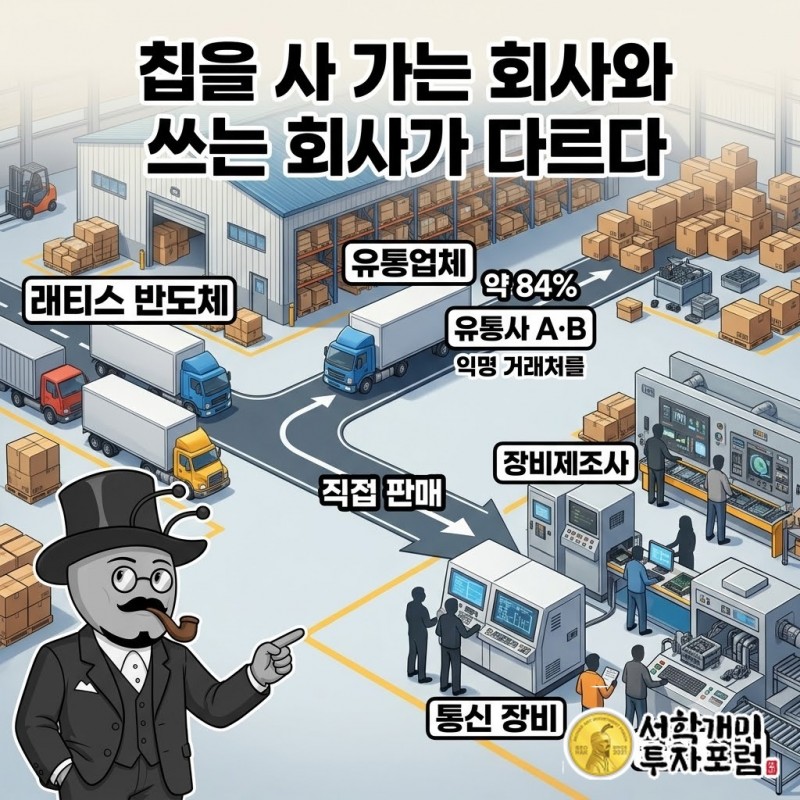 래티스 반도체의 유통 경로와 최종 사용 시장, 배송 지역의 차이를 보여 주는 구성