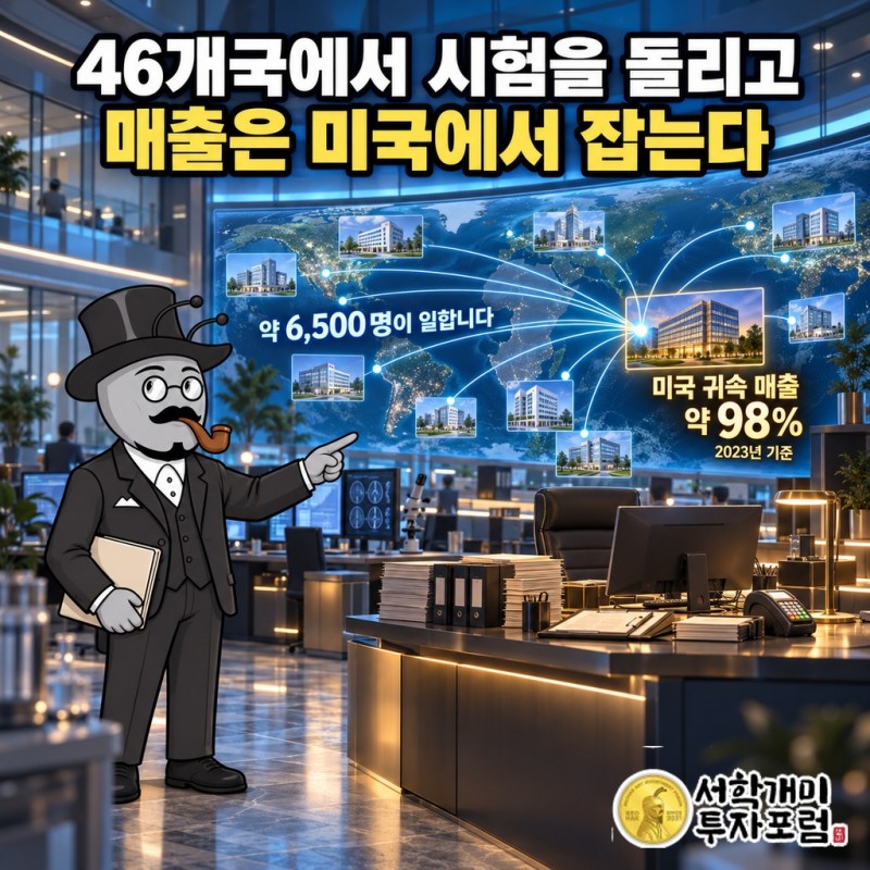 46개국에서 임상시험을 돌리고 매출의 약 98%를 미국에서 잡는 메드페이스의 구조