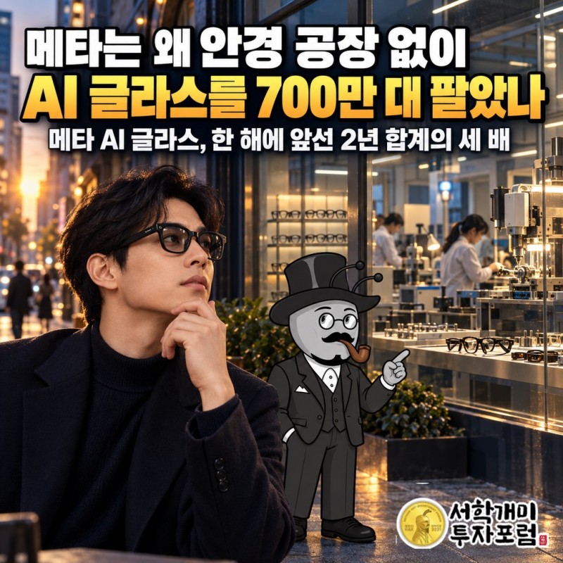 레이밴 메타 AI 글라스를 쓴 사람과 