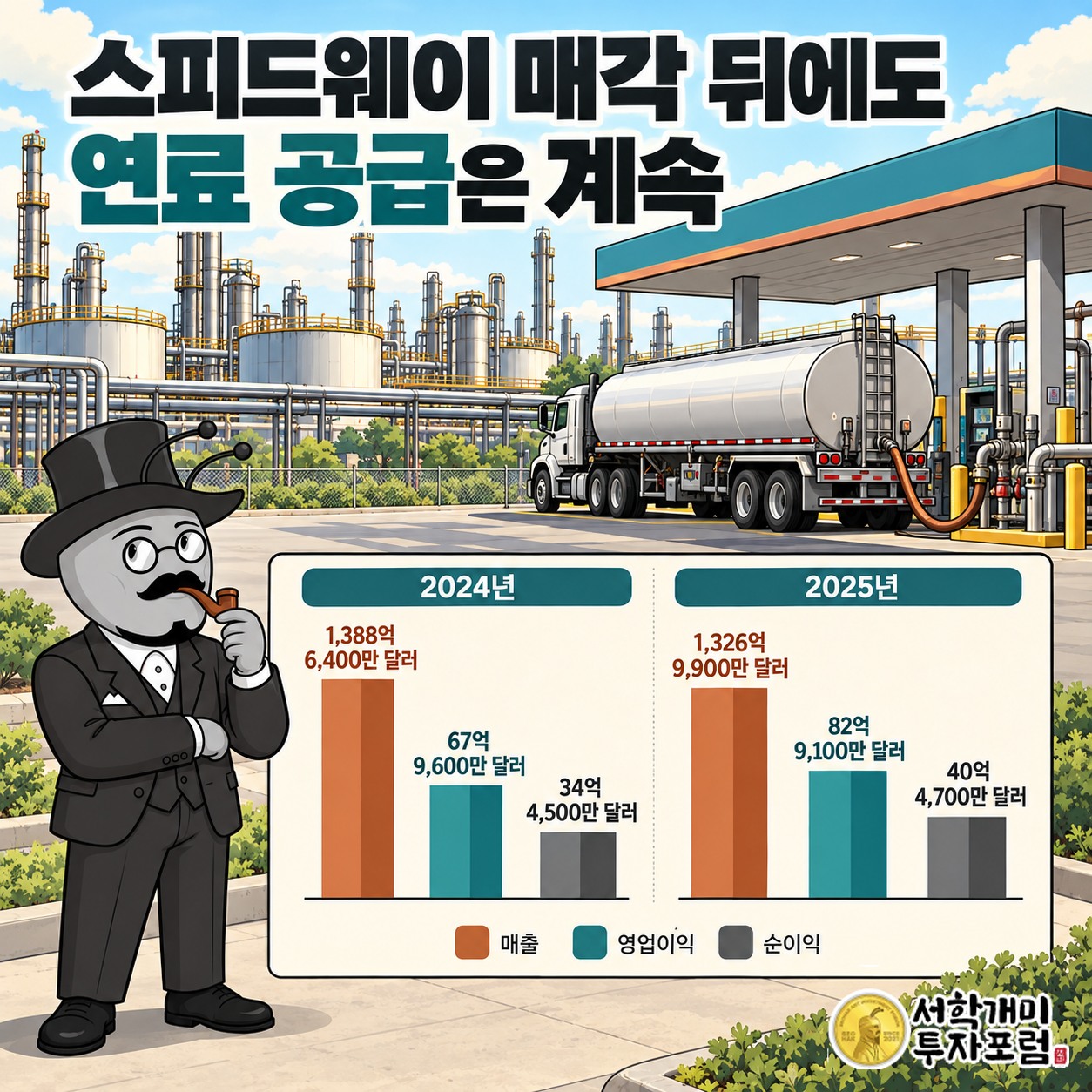 스피드웨이 매각 뒤 독립 사업자가 운영하는 주유소에 연료를 공급하는 마라톤의 판매망