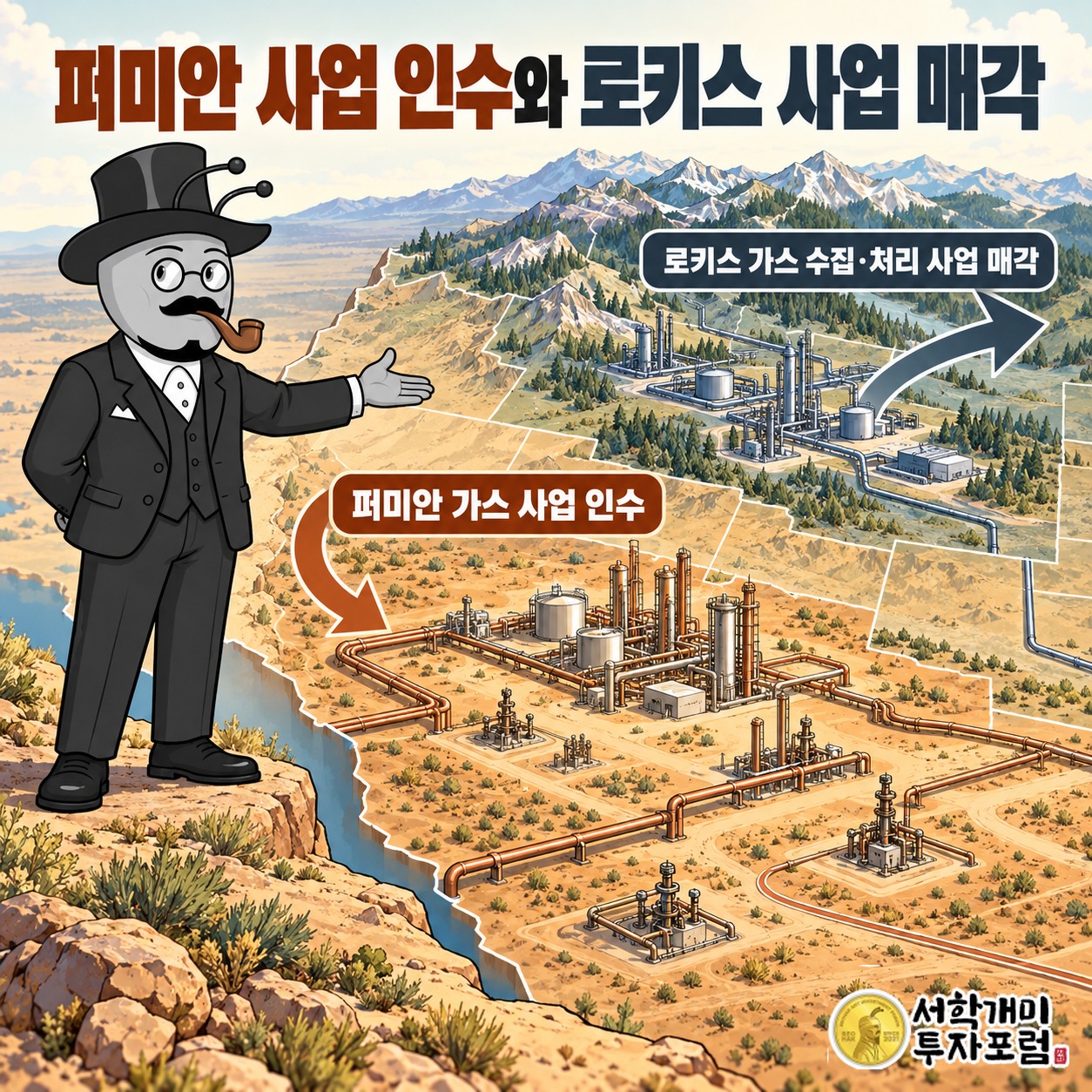 퍼미안 가스 사업을 인수하고 로키스 가스 수집·처리 사업을 매각한 MPLX의 사업 재편
