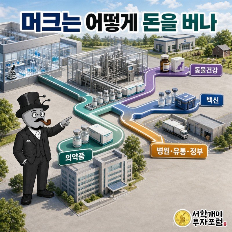 기존 의약품 판매에서 연구개발과 다음 제품으로 돈이 이어지는 머크의 사업 구조