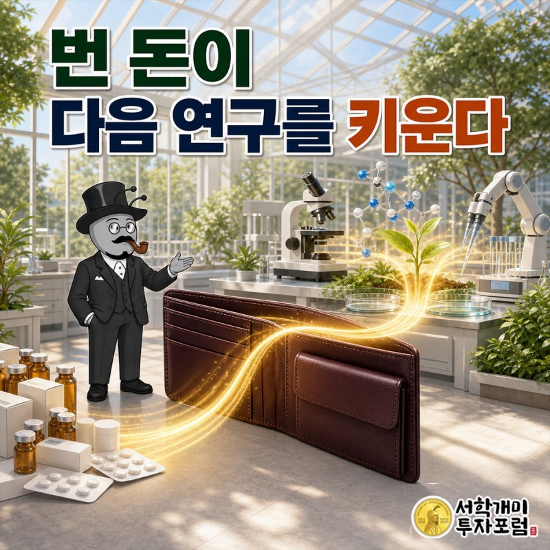 기존 의약품이 번 돈과 다음 연구개발이 한 지갑에서 이어지는 핵심 구조