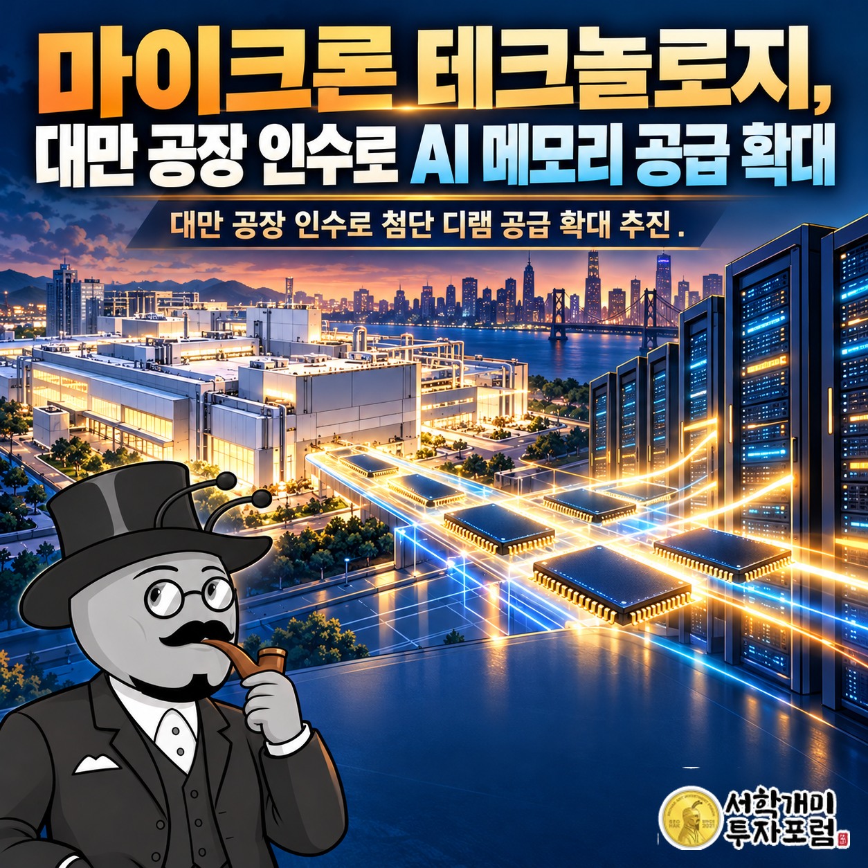 마이크론의 대만 공장 확보와 AI 서버 메모리 공급 확대를 연결한 장면