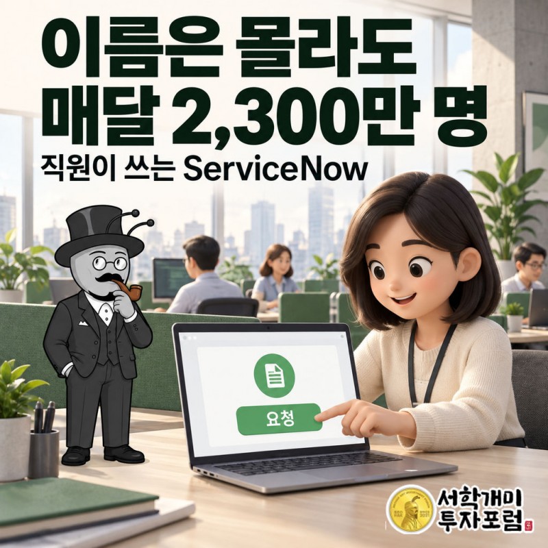 출근한 직원이 노트북 고장 요청을 올리자 담당자가 배정되는 사무실 장면