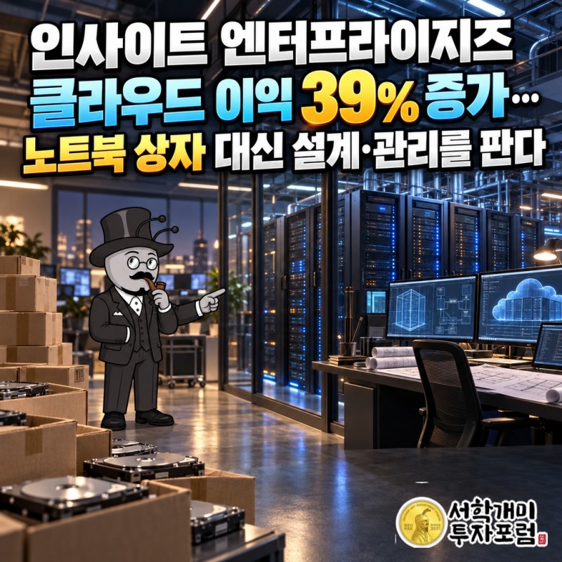 하드디스크 상자에서 클라우드 서버로 이어지는 인사이트 엔터프라이지즈의 변신을 표현한 커버