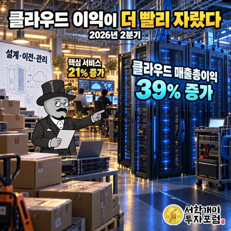 2026년 2분기 클라우드 매출총이익 39%, 핵심 서비스 21% 증가