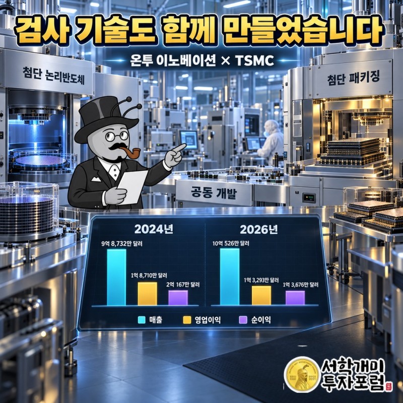 온투 이노베이션과 TSMC가 첨단 논리반도체와 첨단 패키징의 공정 제어 기술을 공동 개발한 관계