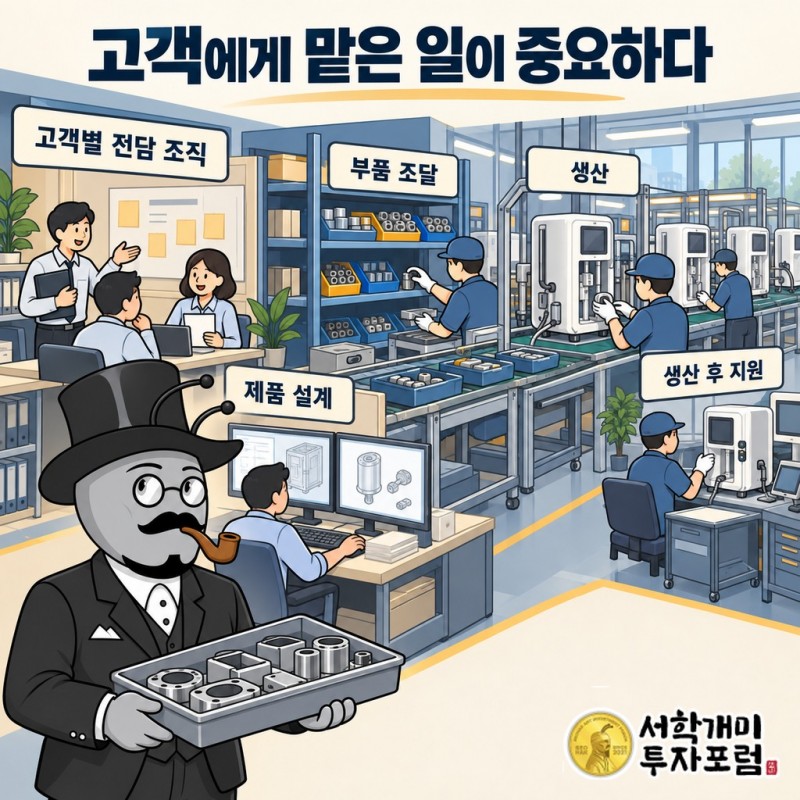 고객별 전담 조직과 부품 조달 업무를 통해 고객 제품의 제조를 지원하는 플렉서스
