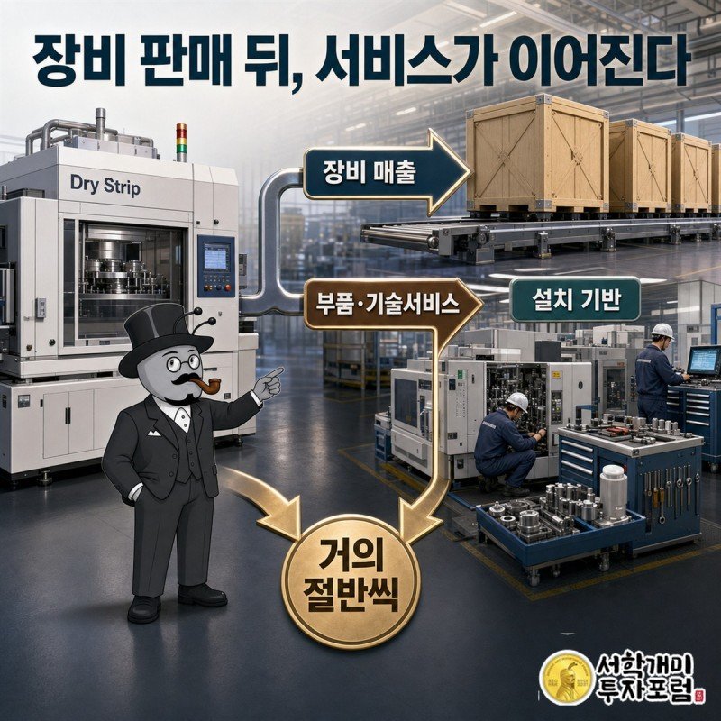 Dry Strip 장비 판매 뒤 부품과 기술서비스 매출이 이어지는 피에스케이 수익 구조