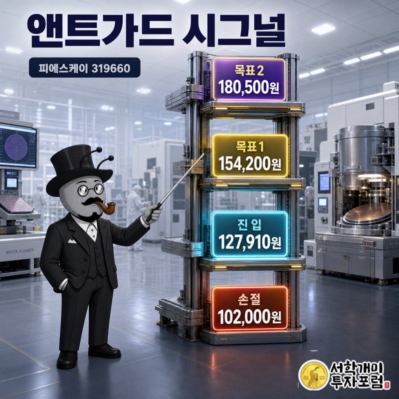 피에스케이 진입가·손절가·목표가 두 개를 한 축에 놓은 앤트가드 가격 지도