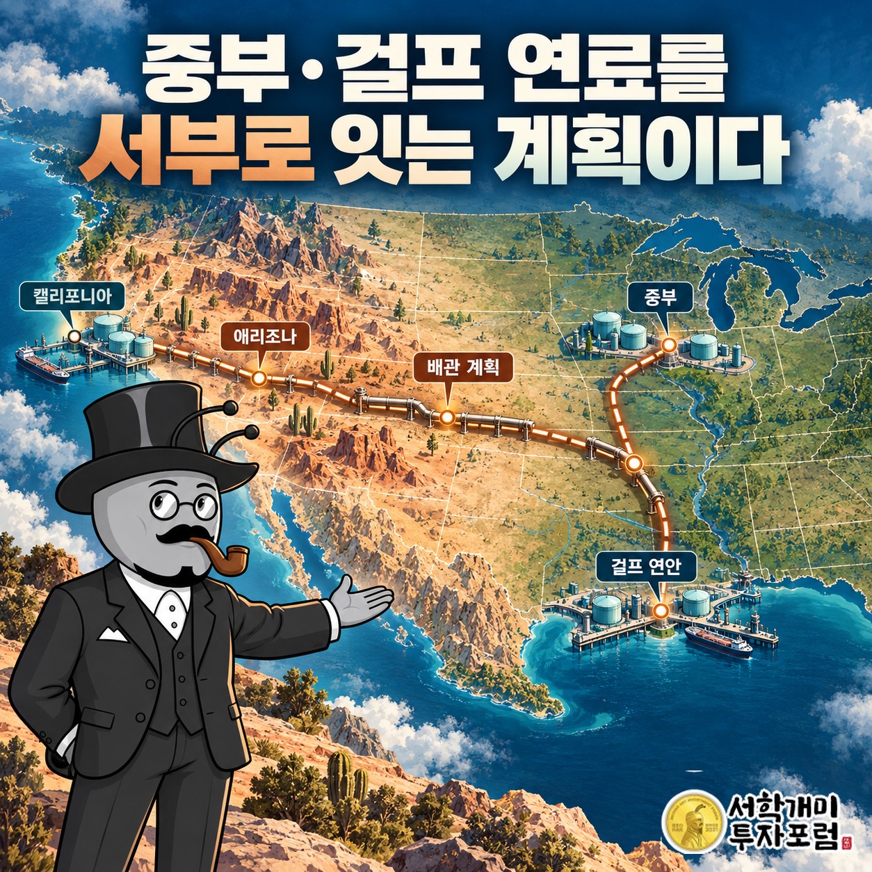중부·걸프 연안의 연료를 애리조나·캘리포니아로 연결하는 Western Gateway 계획