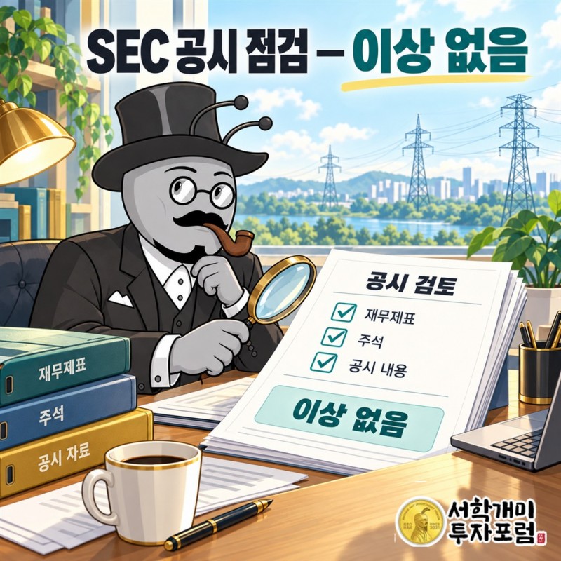 퀀타서비스의 제공 실적과 SEC 원문에서 추가로 확인할 내용을 나눈 공시 점검 화면